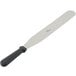 An Ateco metal baking spatula with a black handle.