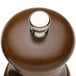 A Chef Specialties customizable walnut pepper mill with a silver knob.