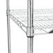 A Metro Super Erecta chrome wire shelf with two shelves.