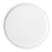 A round, white 9-inch melamine plate.