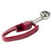 A purple ice cream scoop with a metal handle.