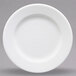 Homer Laughlin 70210000 Americana 10 inch Arctic Bright White Rolled Edge China Cavalier Dinner Plate - 12/Case