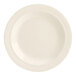 A Homer Laughlin ivory china pasta bowl with a plain white rim.
