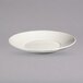 A white bowl with a rim on a white background.