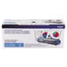 A box of Brother TN225C cyan printer toner cartridges.
