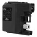 A black Brother LC201BK printer ink cartridge with a white label.