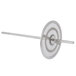 A Franmara stainless steel decanter funnel with a metal mesh disc.