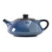 A blue ceramic Tuxton Royal Tea Pot with a lid.