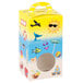 A white Beach Window candy box with images of various beach items on it.