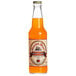 A Reading Soda Works Orange Cream soda bottle with a label on it.