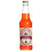 A close-up of a bottle of Reading Soda Works Strawberry Cream soda.