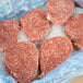 Devault Foods 4 oz. 3D Breakapart Philadelphia Style Raw Chunked and Formed Steak - 40/Case