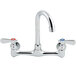Regency Wall Mount Faucet with 8 inch Centers and 8 inch Gooseneck Nozzle
