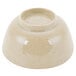A white melamine bowl with a speckled surface.