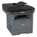 A close-up of a Brother DCP-L5600DN black and grey laser printer.