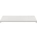 A white rectangular shelf with a white background.