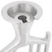 A close up of a Globe aluminum flat beater for a mixer.
