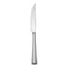 A Oneida Cabria stainless steel steak knife with a solid silver handle.