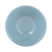 Abyss blue melamine bowl with a white rim.