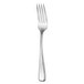 A close-up of a Oneida Perimeter stainless steel dinner fork with a silver handle.