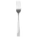 A silver 18/10 stainless steel salad/pastry fork with a design on the handle.