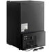 A black Avantco countertop display refrigerator with a swing door and a power cord.