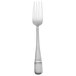 A silver dessert/salad fork with a black stripe on the handle.