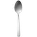 A Oneida Rio stainless steel serving spoon with a silver handle.