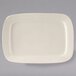 A white rectangular Tuxton china platter.