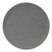 A grey round Elite Global Solutions Tenaya melamine plate with specks.