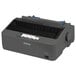 An Epson LX-350 dot matrix printer with a black lid.