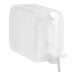 A white plastic jug with a white handle.