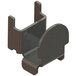 A black plastic Metro SmartLever S-Hook with a curved edge.