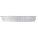 A round aluminum tray with a white background.