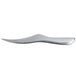 A close up of a Winco aluminum shrimp deveiner with a curved design.