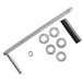 A metal tool with a black tube and metal ring on a metal rod.
