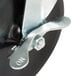 An Advance Tabco 5" Work Table Stem Caster with Brake, a black wheel with a metal handle.
