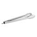 An Edlund 44 Series heavy-duty scallop utility tong with long silver handles.