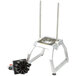 A Vollrath Redco InstaCut 3.5 Tabletop Wedger mounted on a metal stand.