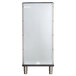 A white rectangular Manitowoc ice storage bin with metal legs.