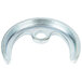 A silver metal ring with a hole in it.