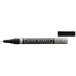 A black Pilot marker pen with silver ink and a white barrel.