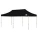 A black rectangular Caravan Canopy tent with two poles.
