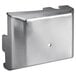 A stainless steel Avantco meat slicer sharpener cover with a hole in the center.