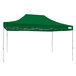 A green Caravan Canopy tent with poles.
