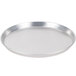 An American Metalcraft heavy weight aluminum pizza pan with a white surface.