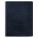 A navy blue classic grain texture binding cover on a spiral bound notebook.