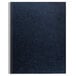 A close-up of a blue fabric notebook cover with a linen texture.