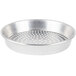 An American Metalcraft silver aluminum pizza pan with holes in it.