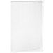 A white rectangular object with a clear cover on a white background.